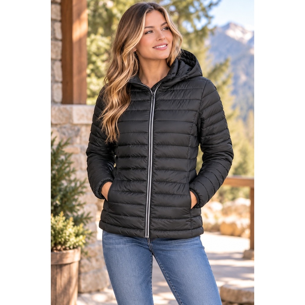 NWT Rokka & Rolla Women's New Ultra Light Packable Down Puffer Jacket M